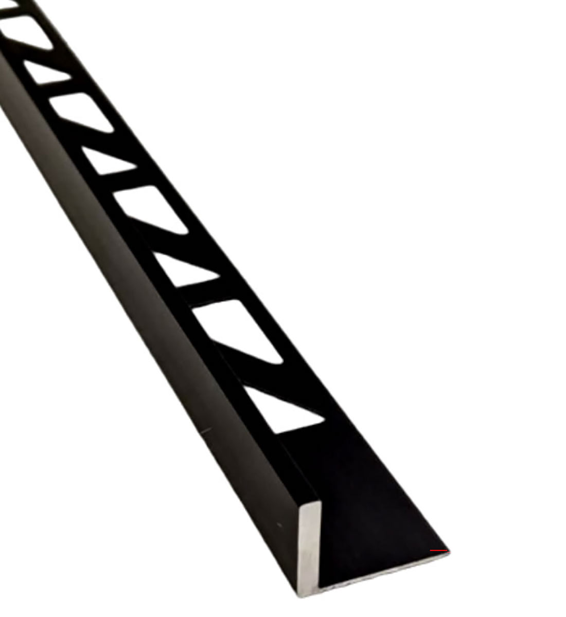 Straight Edge Aluminum Tile Edge Trim - Matte Black Aluminum