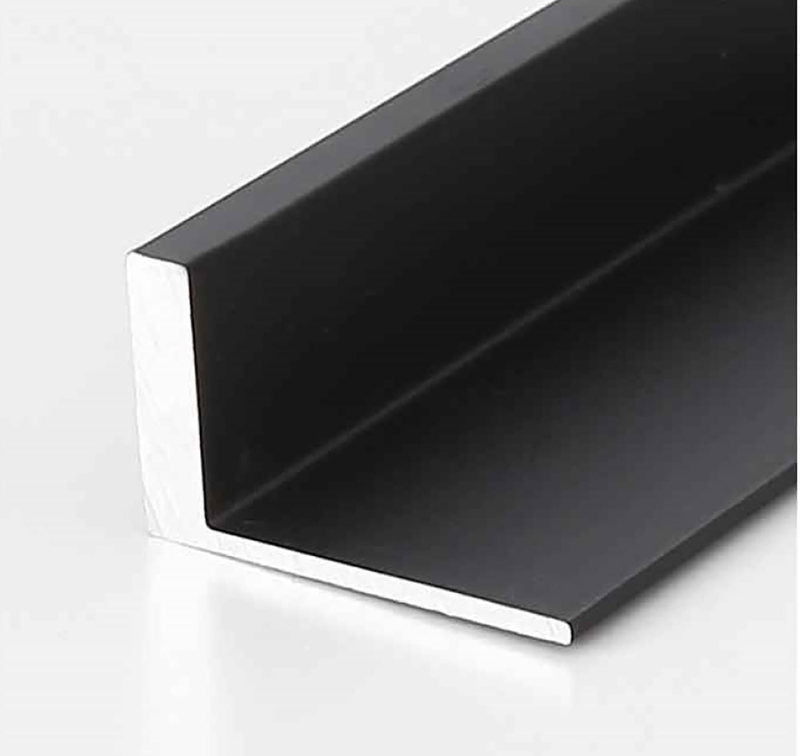 Straight Edge Aluminum Tile Edge Trim - Matte Black Aluminum
