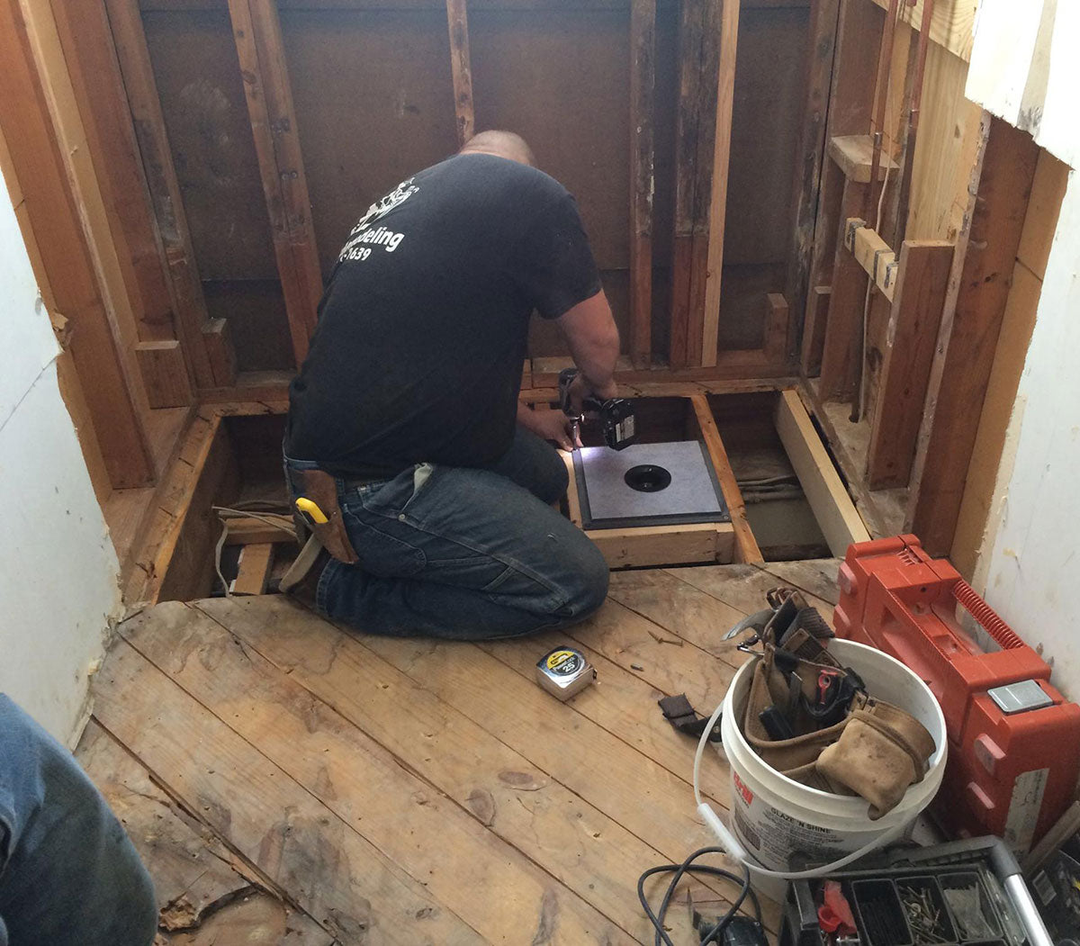 ClearPath Curbless Shower System 60 ABS Drain