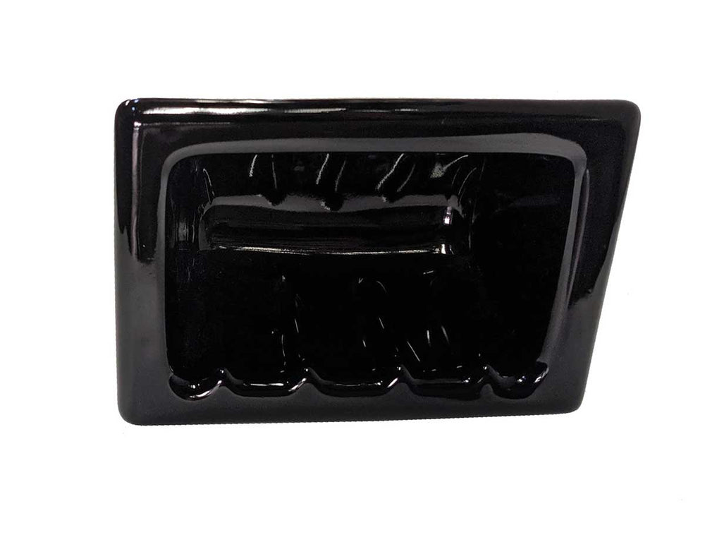 Recessed Soap Dish Porcelain 6 x 4 - Black Glossy