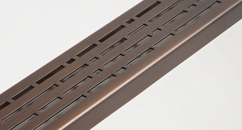 Quartz Linear Shower Drain Oil Rubbed Bronze - Mix 28