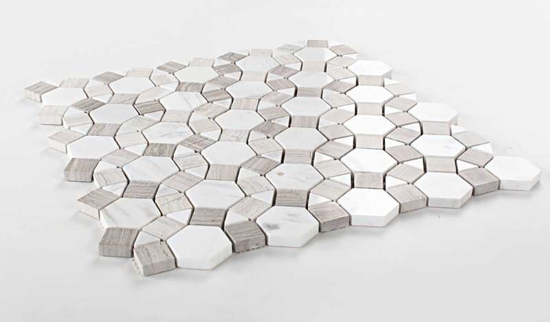 Mosaic Volakas Marble Circular Shape - Almond White