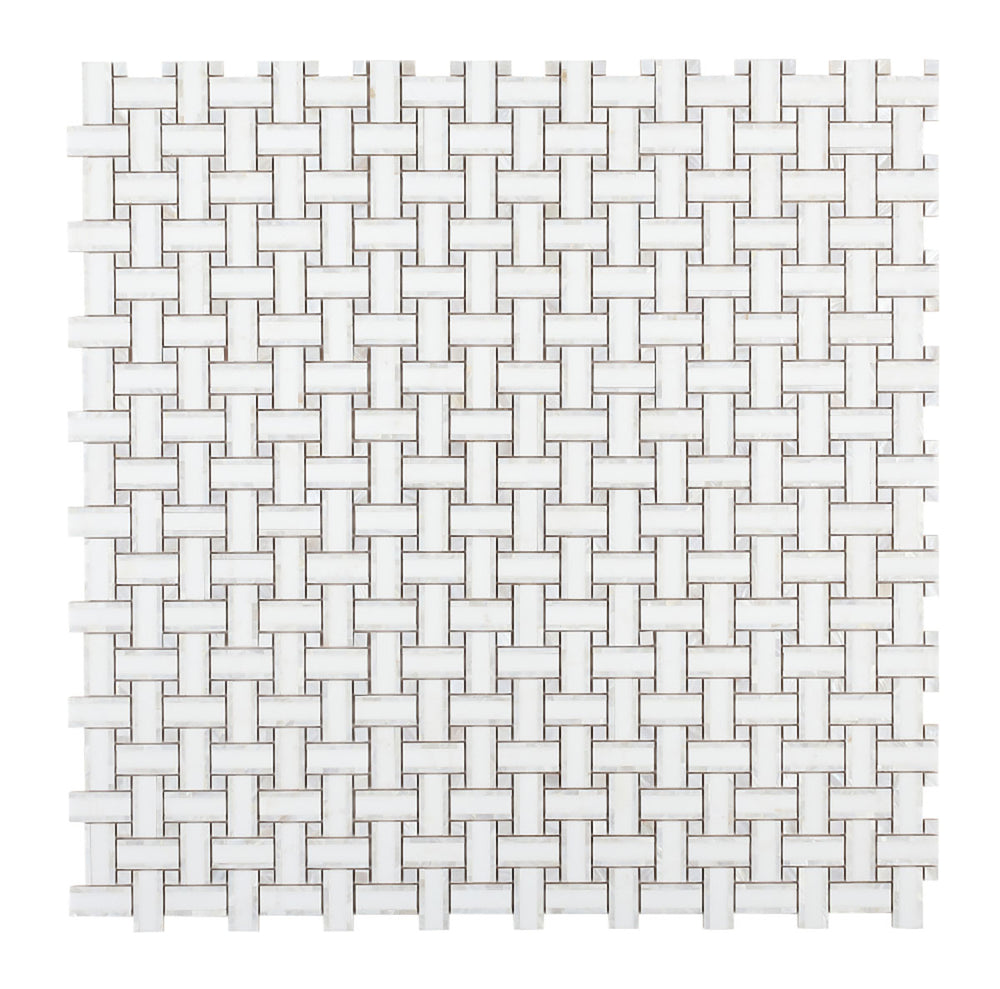 Tahitian Pearl - Thassos Marble Pinwheel  with White Pearl