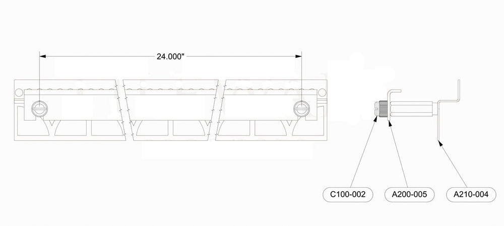 TileWare PermaTile Fastener for 36 n 42 Grab Bar 'Z' Fastener