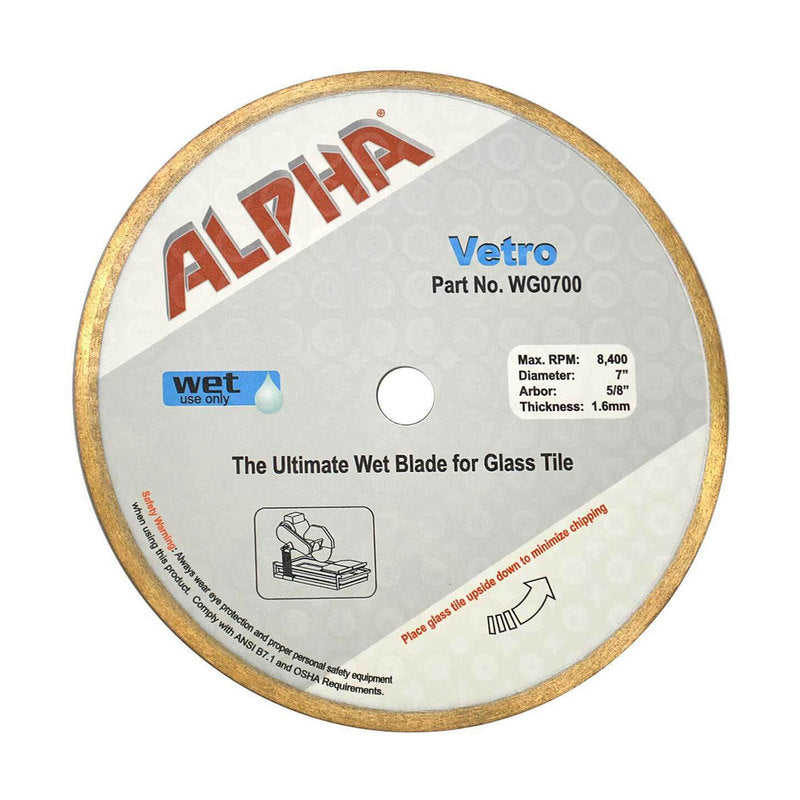 Alpha Diamond Glass Blade Vetro 8 Inch