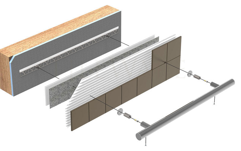 TileWare Radius ADA Grab Bar 24 Traditional Victoria Series