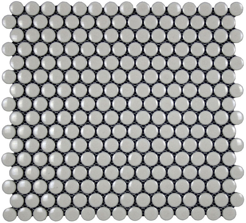 Porcelain Mosaic Tile Penny Rounds - Opal