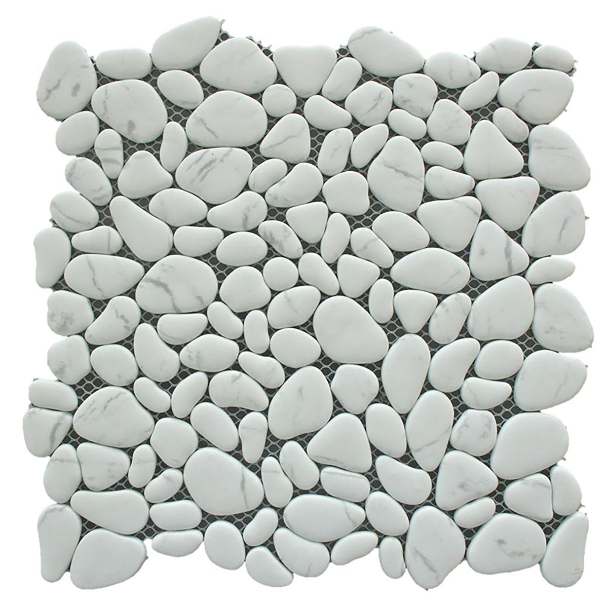 Little Sandy Glass Series Glass Pebbles - Oasis White