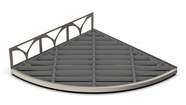 TileWare Structural Surfaces Claddy T-Shelf - Brushed Nickel