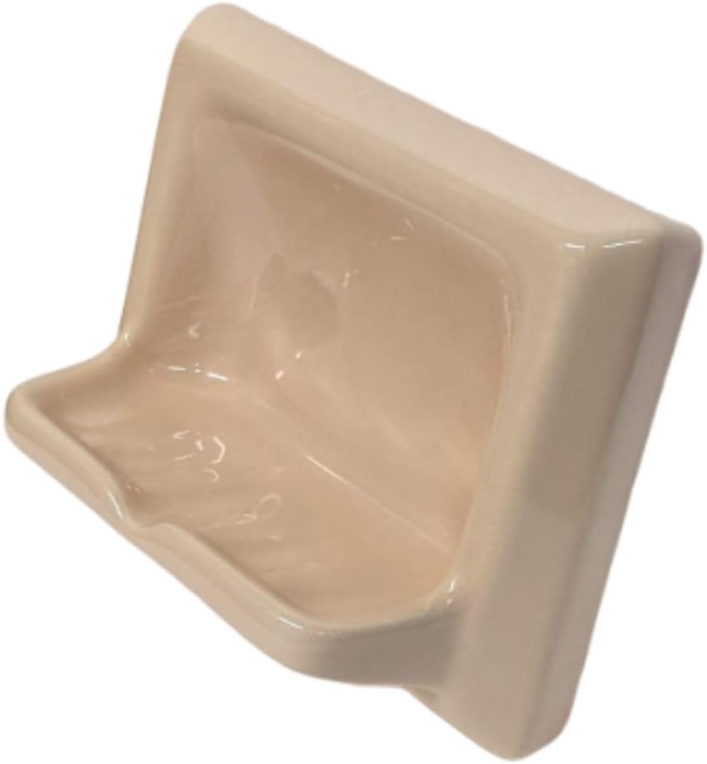 Ceramic Soap Dish Thin Set Installation Holder Shower Wall Mount Tray Bathroom