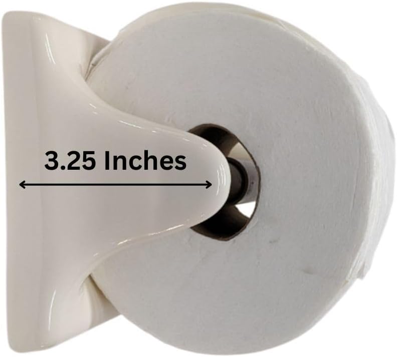 Ceramic Toilet Paper Holder 7.5x5 Thinset Installation Bathroom Tissue Roll