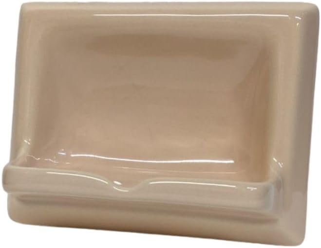 Ceramic Soap Dish Thin Set Installation Holder Shower Wall Mount Tray Bathroom