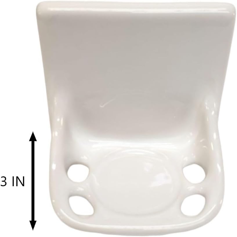 Ceramic Toothbrush Holders for Bathrooms Over Tile Wall Mount Flat Back Tumbler