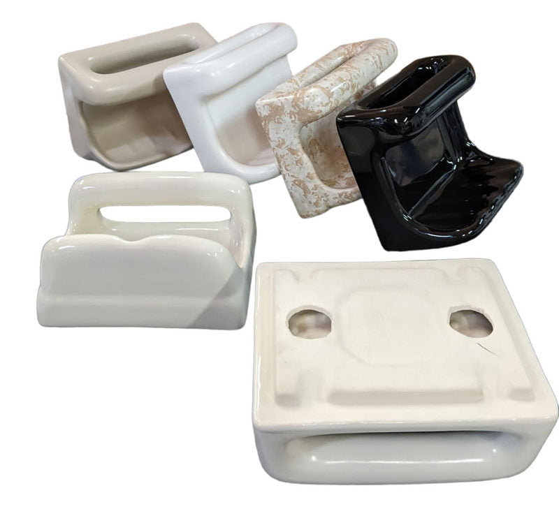 Porcelain Soap Dish with Wash Cloth - Standard Colors