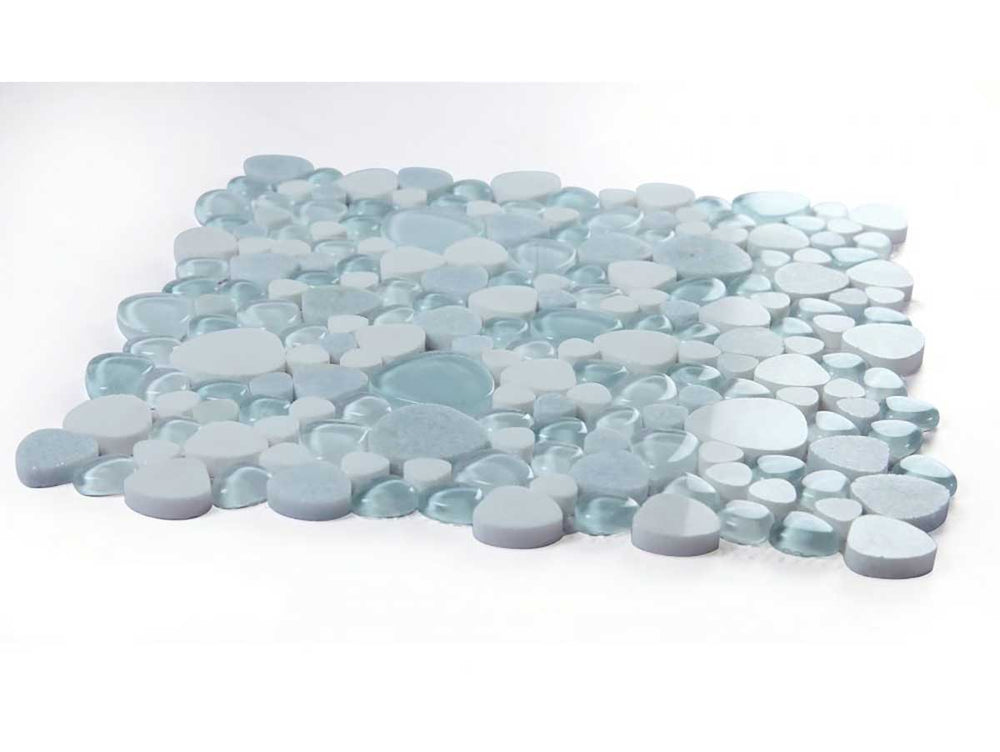 Mosaic Marble and Glass in Pebble look - Ocean