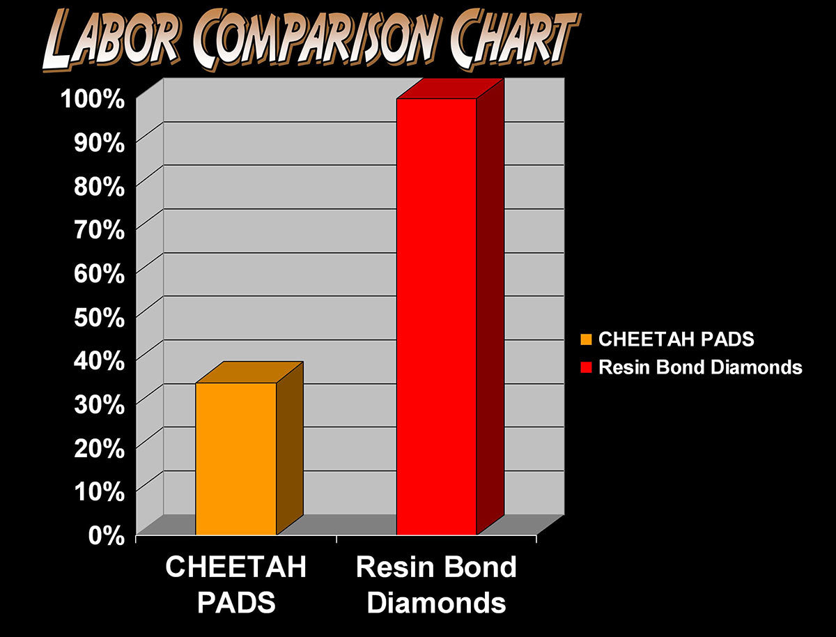 Eco Friendly Stone Polishing Pad Cheetah 17 Inch Set of 5