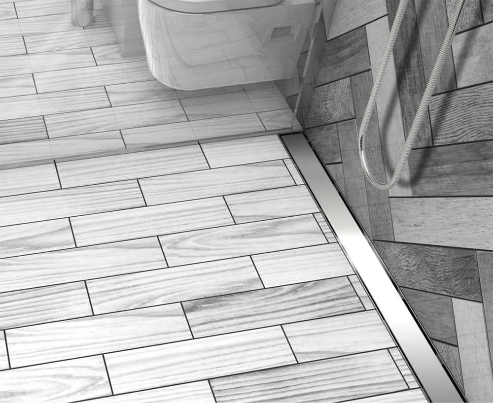 Quartz Linear Shower Drain Solid - Polished Chrome