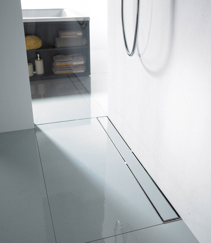 Quartz Linear Shower Drain Brushed Stainless - Tile Insert 48