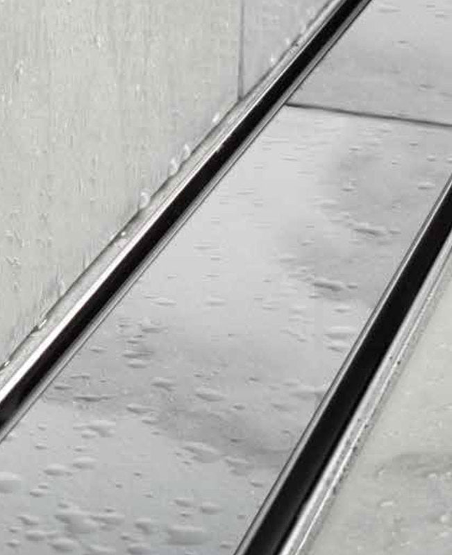 Quartz Linear Shower Drain Brushed Stainless - Tile Insert 48