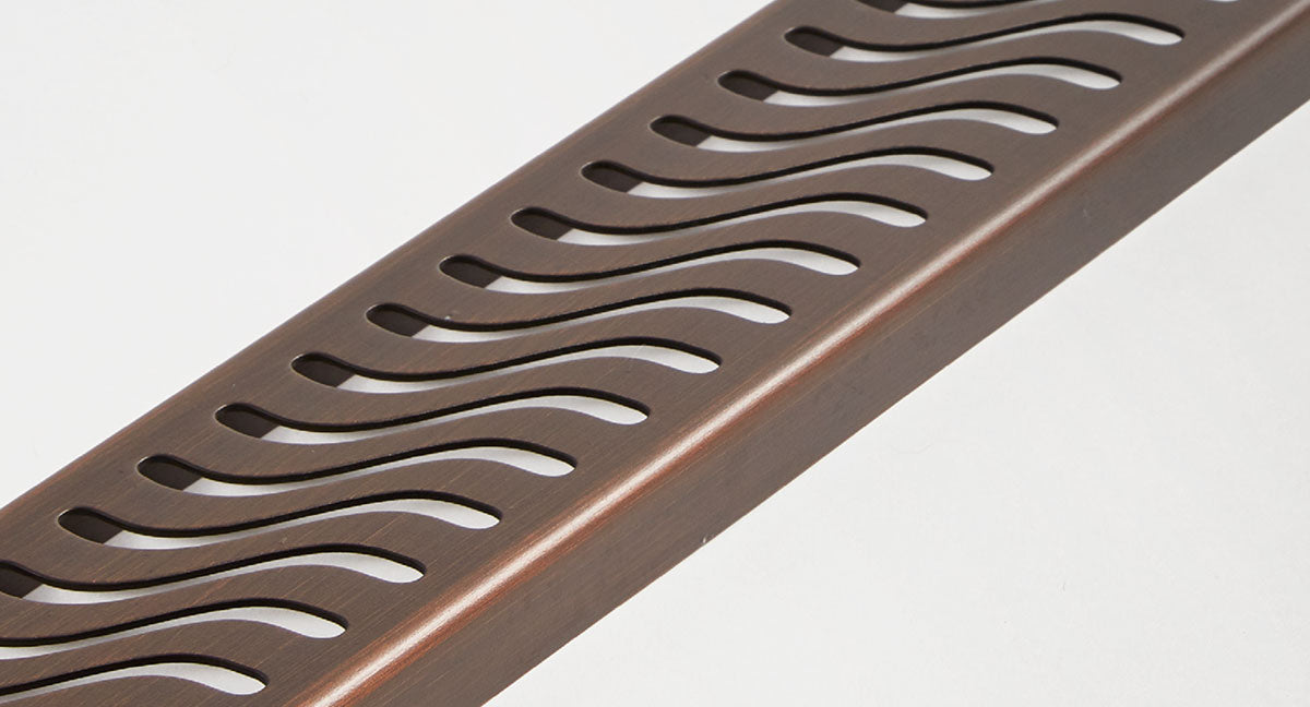 Quartz Linear Shower Drain Oil-Rubbed Bronze - Flag 40
