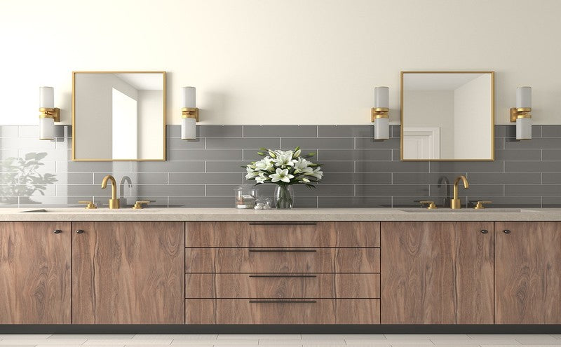Ceramic Level Tiles Series - Metro Gray 4 x 16