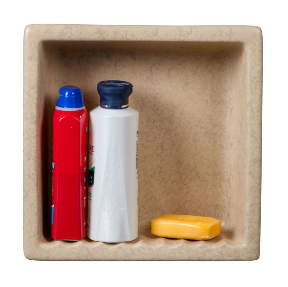 Recessed Shampoo Square Porcelain White Matte