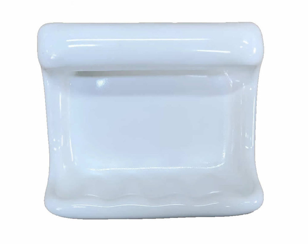 Porcelain Soap Dish with Wash Cloth - Standard Colors