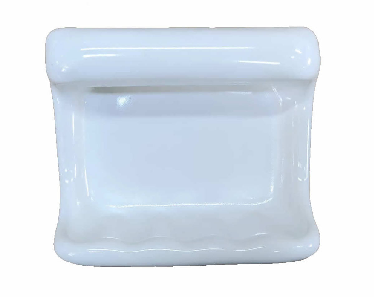 Porcelain Soap Dish with Wash Cloth - Standard Colors
