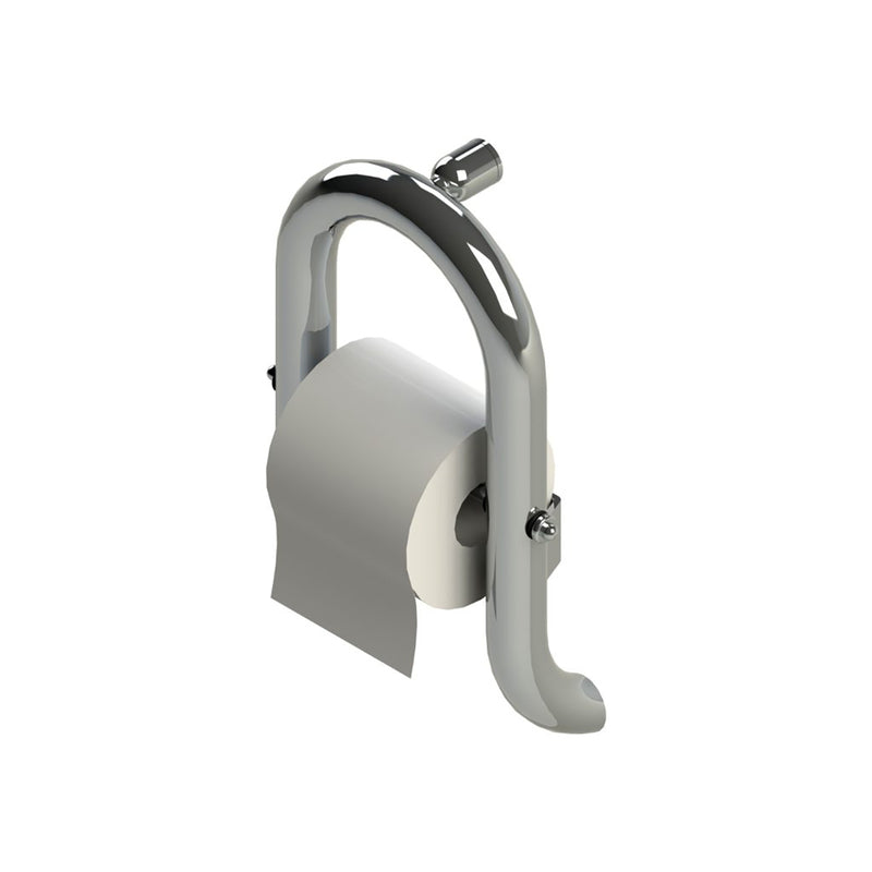 Invisia 2-in-1 Toilet Roll Holder with Integrated Grab Bar