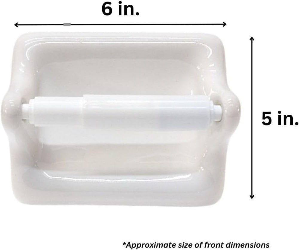 Ceramic Toilet Paper Holder 6x5 Thinset Installation Bathroom Tissue Roll