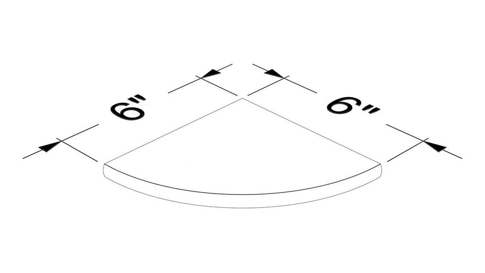 TileWare Boundless Shelving Solutions 6 inch Corner Shelf Bone