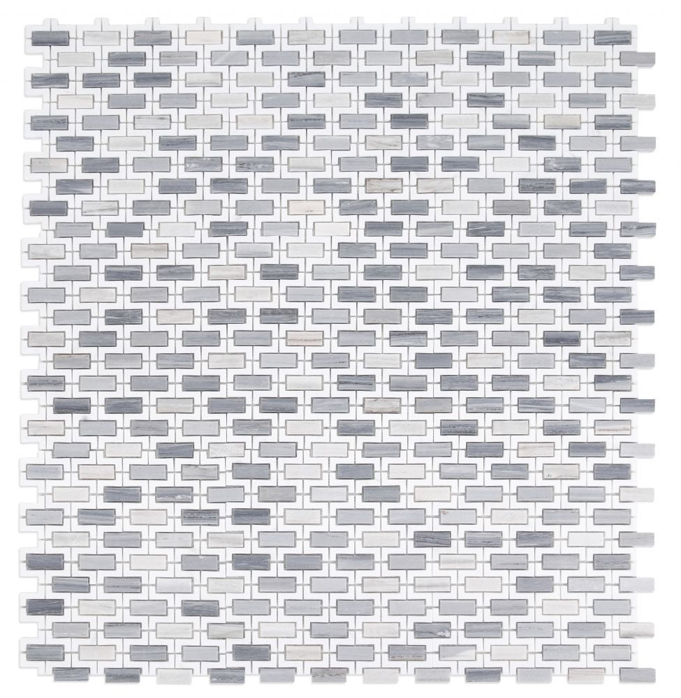 Mosaics Marble Hollow Brick Pattern - Blue