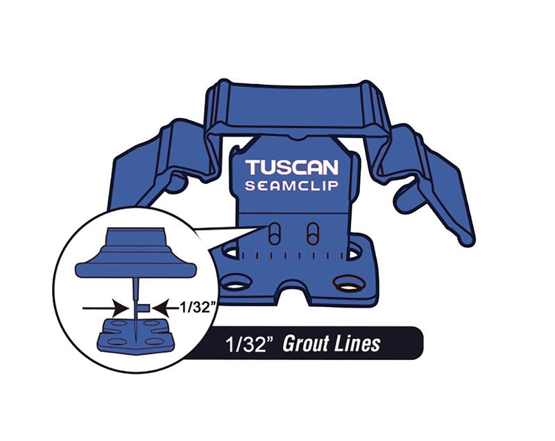 Tuscan TruSpace SeamClip Leveling System - Blue 1/32
