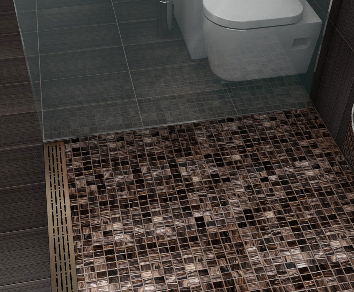 Quartz Linear Shower Drain Oil-Rubbed Bronze - Mix 36