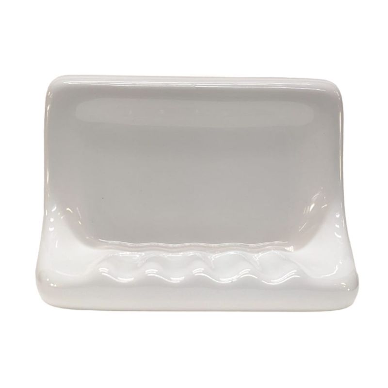 Ceramic Glaze Soap Dish White