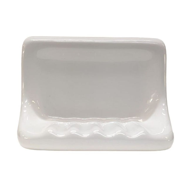Ceramic Glaze Soap Dish White