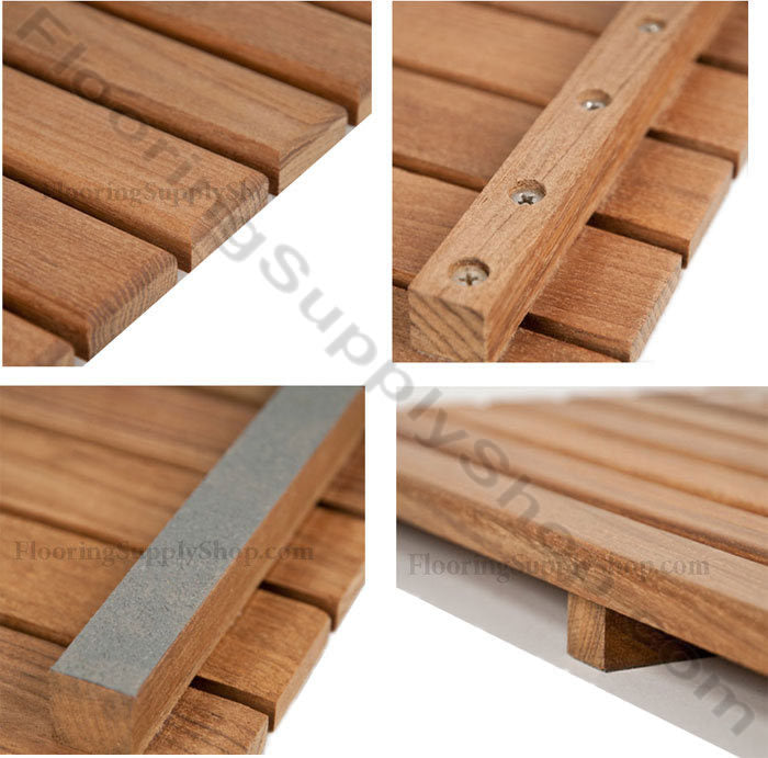 Teak Wood Mat Round Corners 30' x 30'