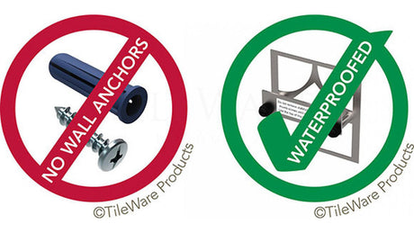 TileWare PermaTile Square Tile Wall Anchor - PT100-504