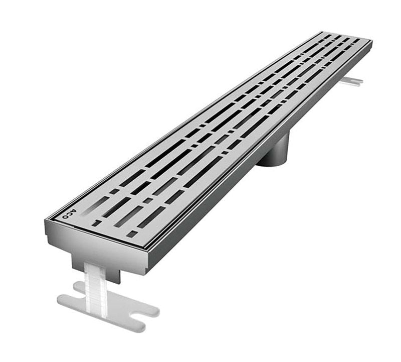 Quartz Linear Shower Drain Brushed Stainless - Mix 60