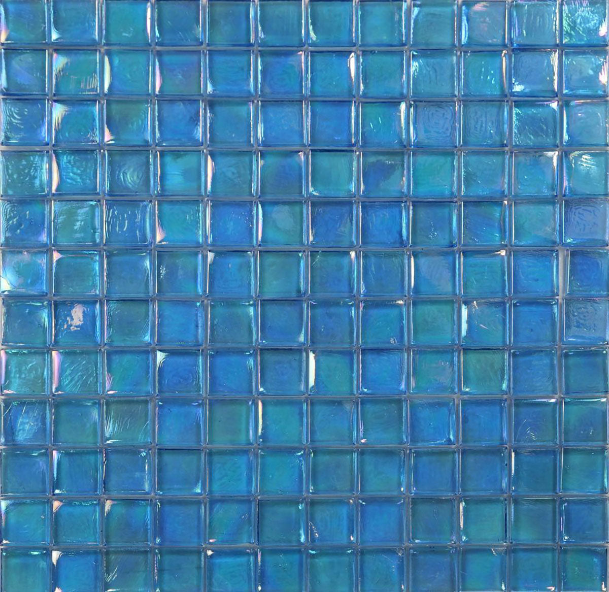 Mosaic Glass Tile Squares - Light Blue