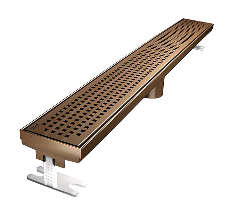 Quartz Linear Shower Drain Oil-Rubbed Bronze - Quadrato 48