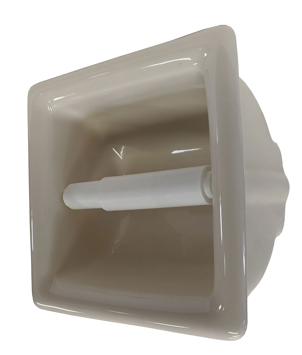 Porcelain Recessed Tissue Holder Biscuit Glossy