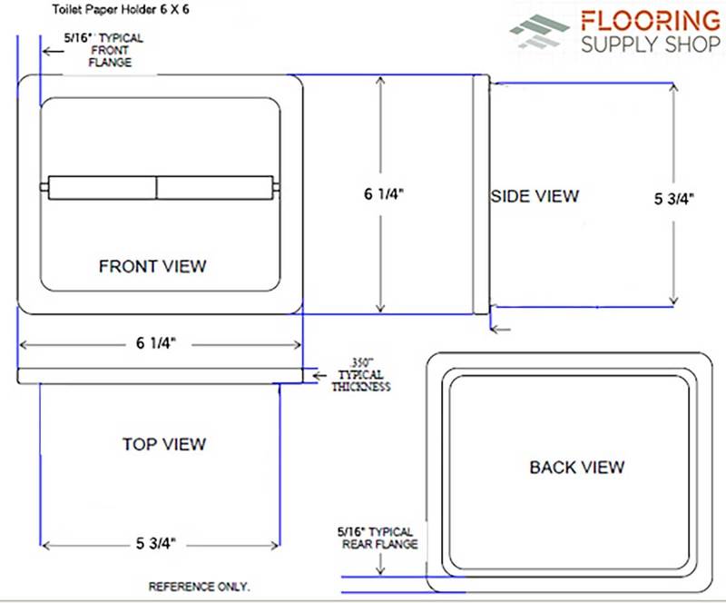 Porcelain Recessed Tissue Holder Biscuit Glossy