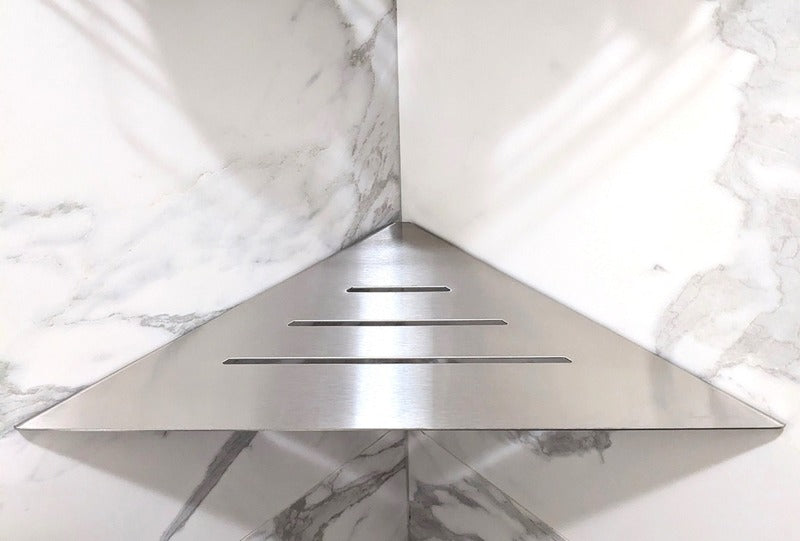 SereneDrains Triangle Shelf Stainless Steel - Brushed 12