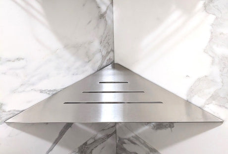 SereneDrains Triangle Shelf Stainless Steel - Brushed 12