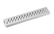 SereneDrains Shower Shelf Stainless Steel - Ocean Wave - Brushed