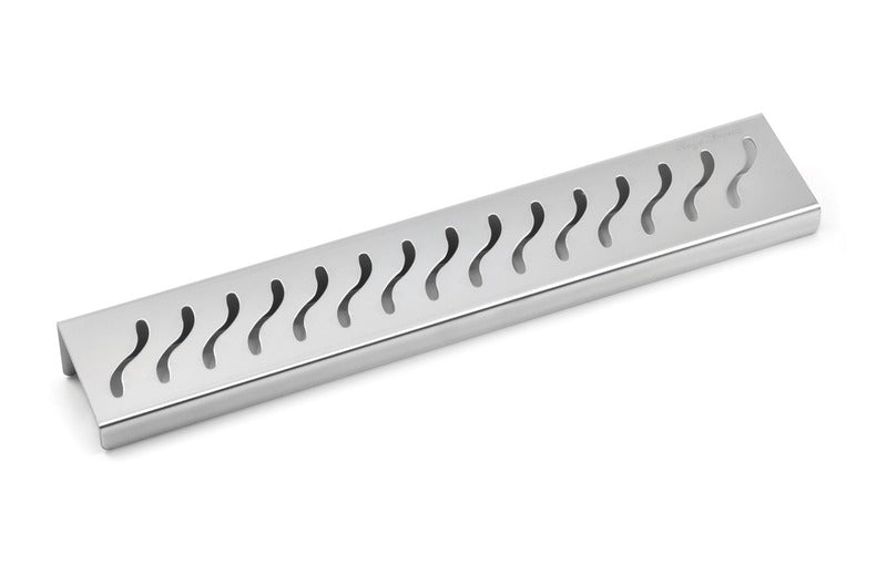 SereneDrains Shower Shelf Stainless Steel - Ocean Wave - Brushed