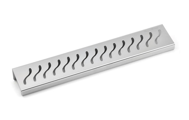 SereneDrains Shower Shelf Stainless Steel - Ocean Wave - Brushed