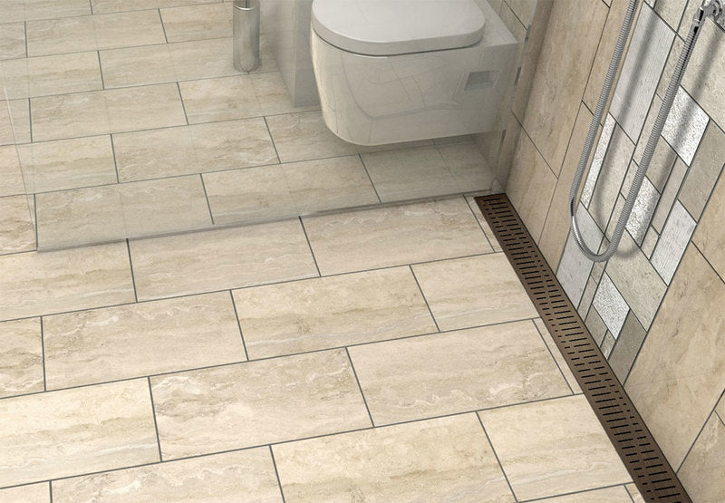 Quartz Linear Shower Drain Oil-Rubbed Bronze - Wave 32