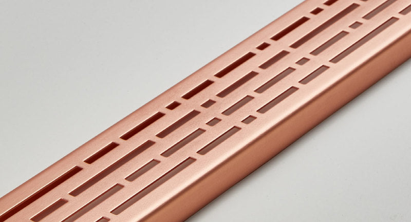 Quartz Linear Shower Drain Mix - Rose Gold